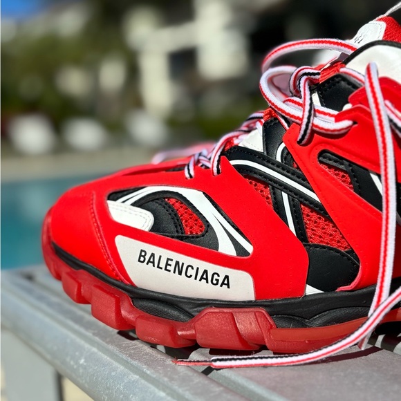 Red Balenciaga Track Runners - Picture 5 of 10